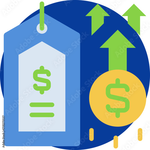 price icon isolated on white background. vector illustration icon for  business brokerage