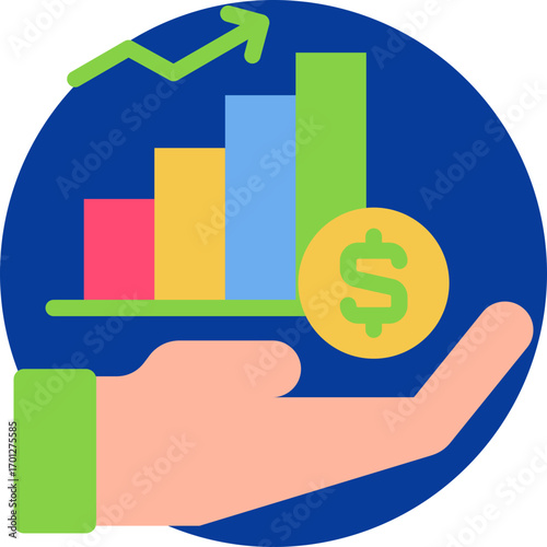 investment icon isolated on white background. vector illustration icon for  business brokerage