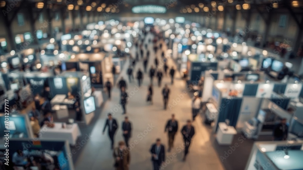 Obraz premium Bustling event with soft focus background