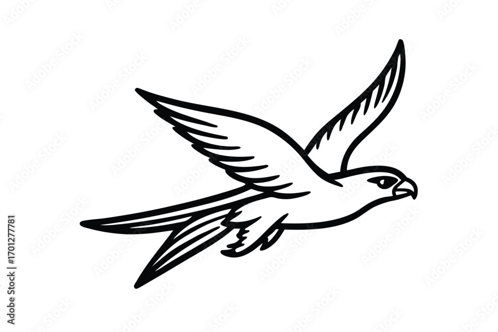 Naklejka premium bird silhouette vector flying animal illustration logo design icon