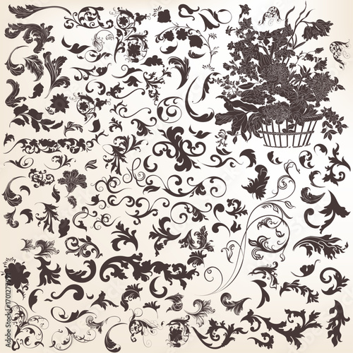 European classical ethnic pattern hand-drawn design materials