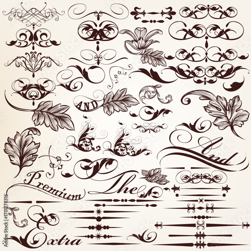 European classical ethnic pattern hand-drawn design materials