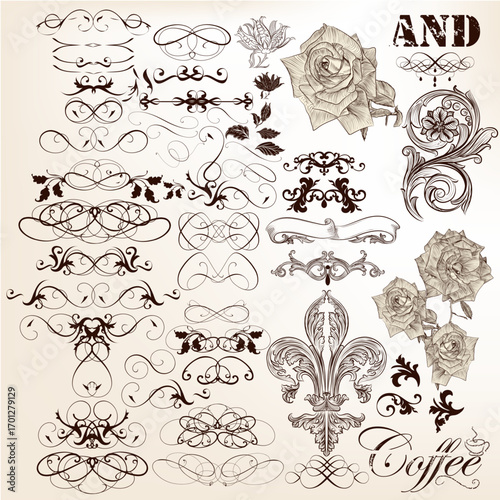 European classical ethnic pattern hand-drawn design materials