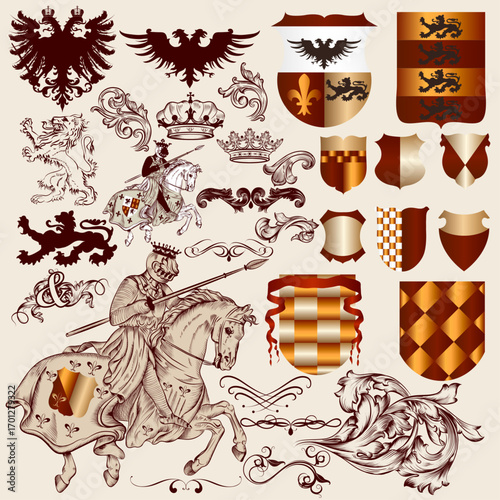 European classical ethnic pattern hand-drawn design materials