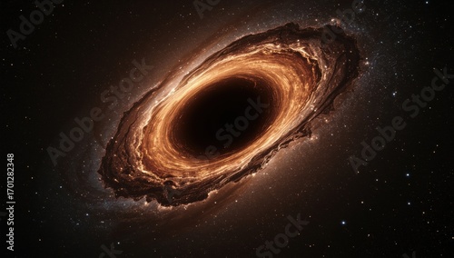 Highly detailed black hole illustration 3
