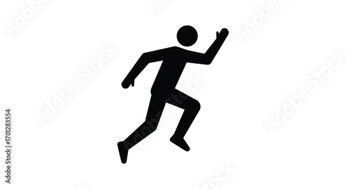 a runner captured mid stride in dynamic motion silhouette
