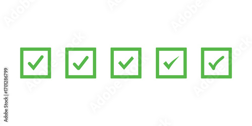 Quadro su tela Green Checkmark for Checklist – Approval and Task Completion Symbol Vector