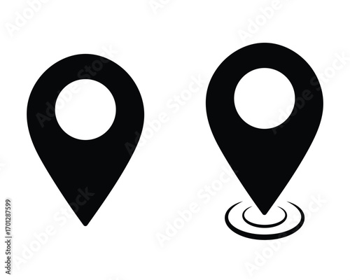 Location Icon Vector – Map and Travel Symbol Illustration