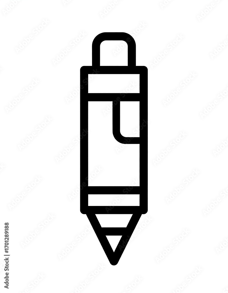 Obraz premium Sharp pencil design, white background