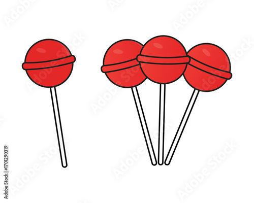 Colourful Lollipop Vector – Sweets and Dessert Icon Design