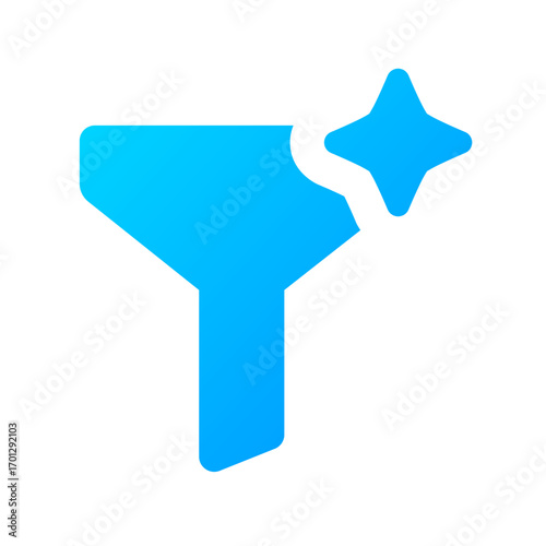 Filter icon. funnel, ai, settings, adjustment, control, analytics, process, diagram. Vector Icon Illustration