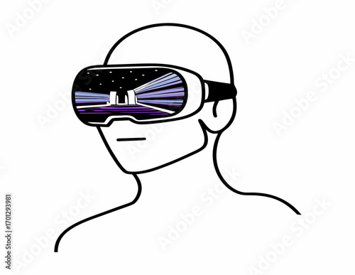 Virtual Reality Headset with AI Hologram