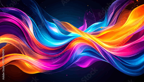 Vibrant Abstract Swirls of Color.