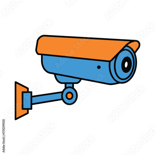 flat vector security camera for surveillance protection