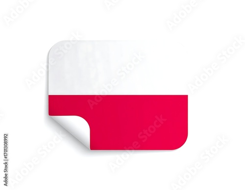 Free Download Polish flag sticker, peeled corner, white background, travel (1) - GFXLoad