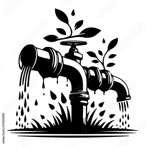 Watering Pipe with Growth