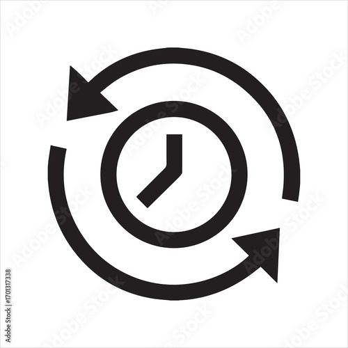 Abstract symbol representing real time synchronization and data flow