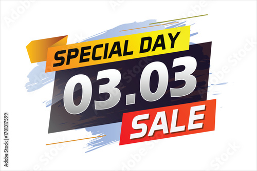 special day 03 03 word concept vector illustration with megaphone and 3d style, landing page, template, ui, web, mobile app, poster, banner, flyer, background, gift card, coupon, label, wallpaper
