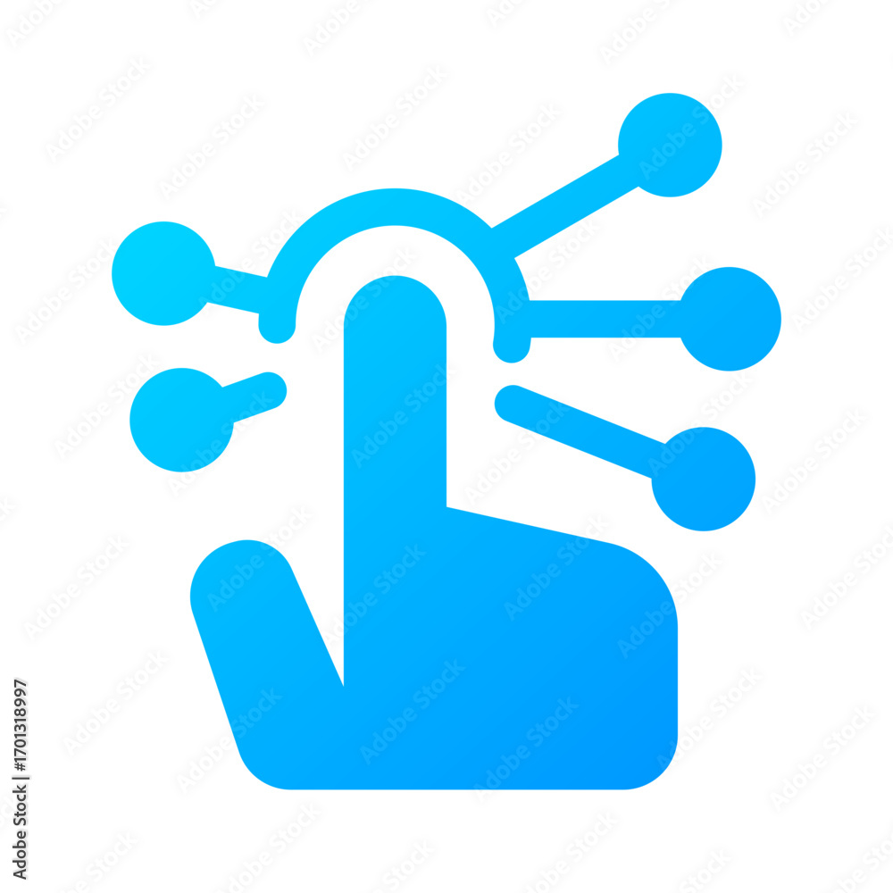 Obraz premium Interactive icon. gesture, touch, click, digital, user, responsive, control, interface, engage. Vector Icon Illustration