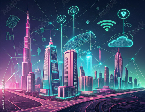 Futuristic Smart City IoT Network