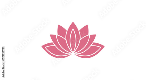 a delicate pink lotus flower blooming softly