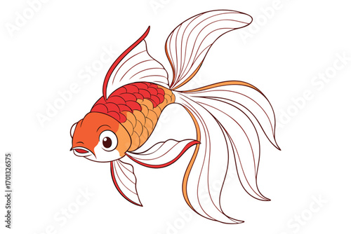  goldfish swimming pretty, doseup, background, simple,