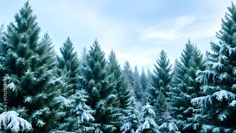 Obraz premium Snowy Evergreen