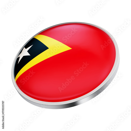 TIMOR LEST FLAG BOTTON