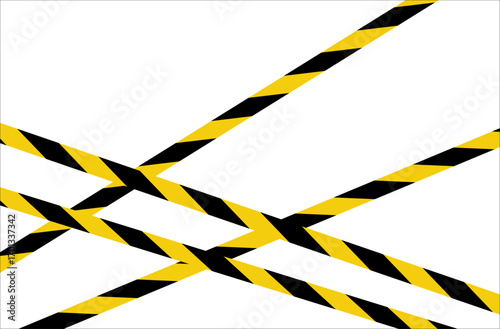 Vector set of danger lines and police tapes for restricted and danger zones. Crime Scene Do Not Cross. Vector illustration
