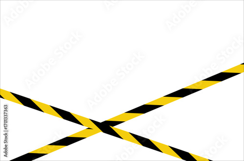 Vector set of danger lines and police tapes for restricted and danger zones. Crime Scene Do Not Cross. Vector illustration