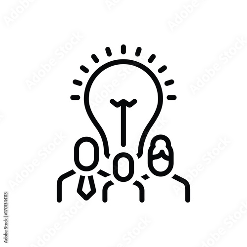 Black line icon for parenting wisdom