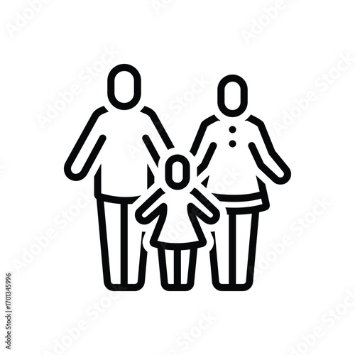 Black line icon for parenthood bliss