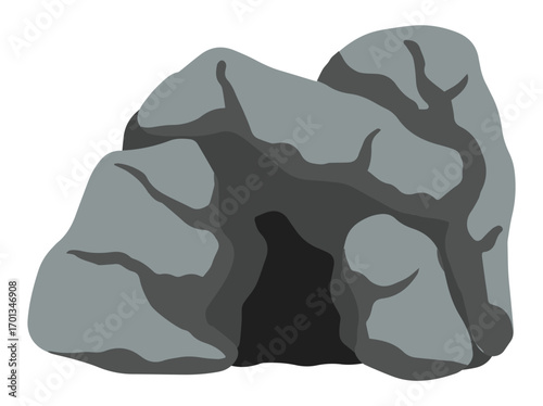 Jungle Cave Cartoon Background Illustration
