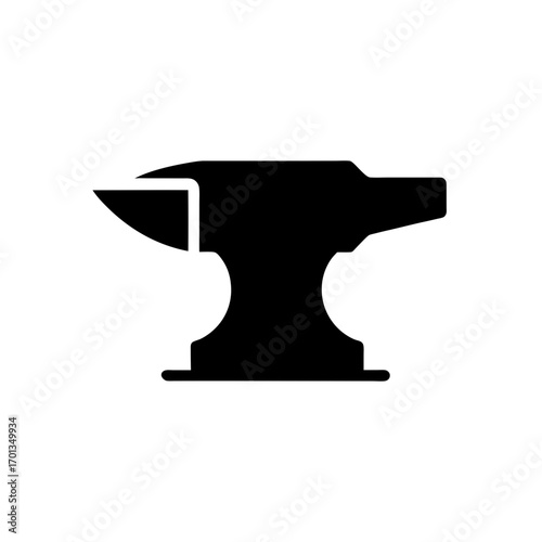 Illustration of a blacksmiths anvil tool on transparent background
