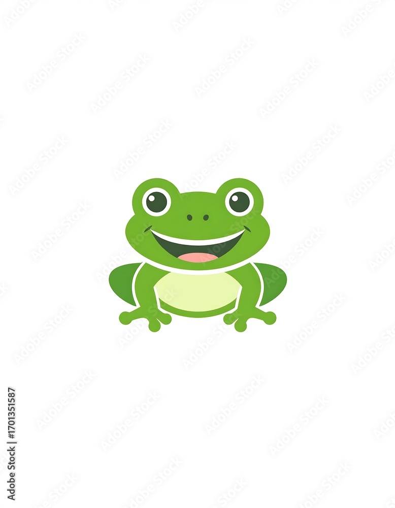 Fototapeta premium Cute cartoon frog (1)