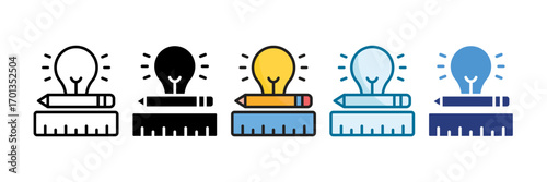 Creativity Icon Set Multiple Style Collection