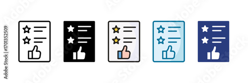 Feedback Form Icon Set Multiple Style Collection