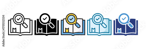 Research Icon Set Multiple Style Collection