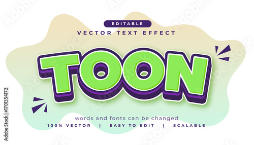 toon editable text style effect mockup
