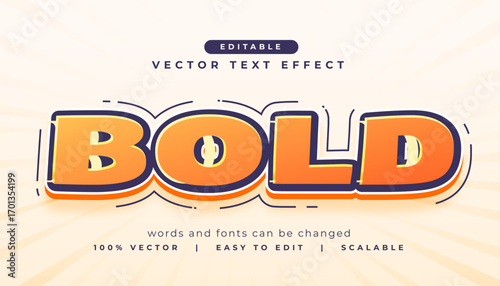 editable 3d bold lettering text effect