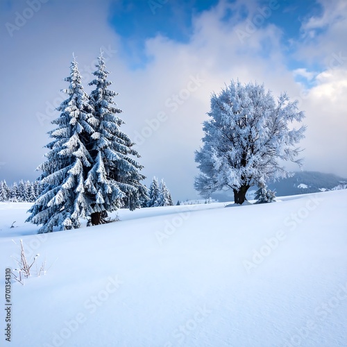 Wallpaper Mural Winter wonderland landscape (1) Torontodigital.ca