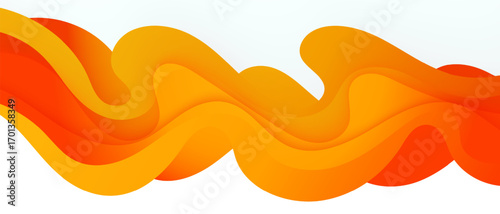 orange wave creative business background. graphic design banner pattern background template with dynamic curve shapes.
