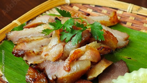 Grilled Pork Neck. Pork Jowl.