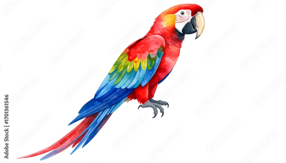 Fototapeta premium Colorful parrot illustration (1)