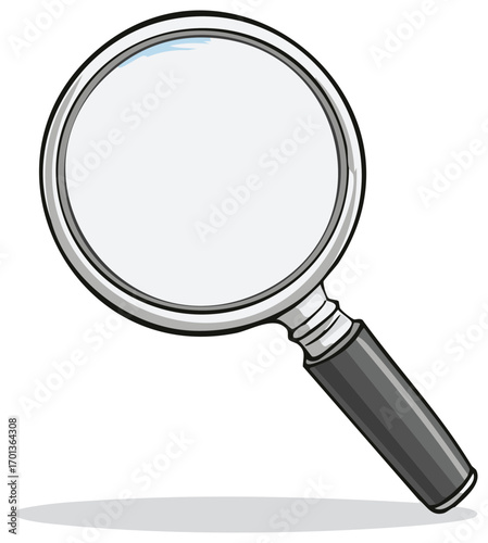 Cartoon Magnifying Glass Instrument for Inspection Discovery and Investigation