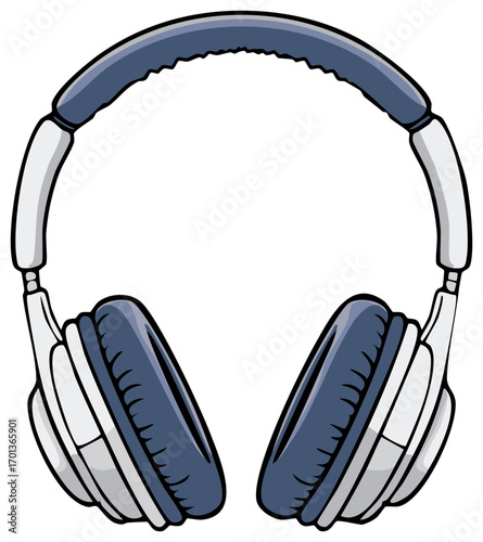 Stylish modern headphones with cushioned earcups and a padded headband