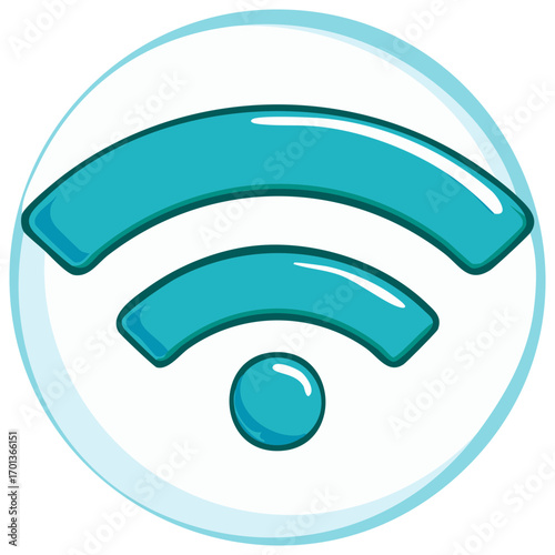 Cartoon Wireless Connection Icon, Signal Symbol, Technology Element