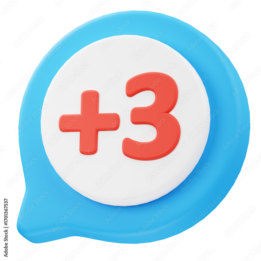 Obraz premium 3d direct message social media icon
