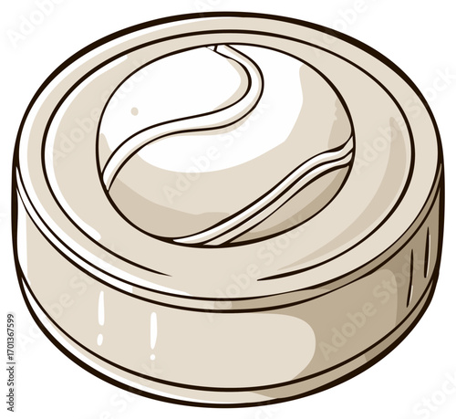 Ceramic Container with Ball Inside, Artistic Render, Decorative Object, Ceramic Object, Decorative Ball