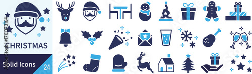 ベクターのクリスマスのシルエットアイコンセット
